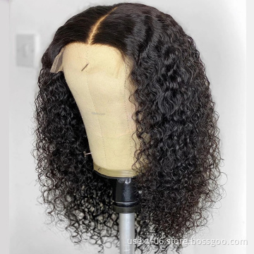 Hot Selling13x4 Lace Frontal Wholesale Cheap Wig Deep Curly Raw Virgin Cuticle Aligned hair Brazilian Wigs Human Hair Lace Front